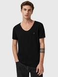 AllSaints Tonic Scoop Neck T-Shirt, Jet Black
