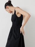 HUSH Air Flow Midi Dress, Black