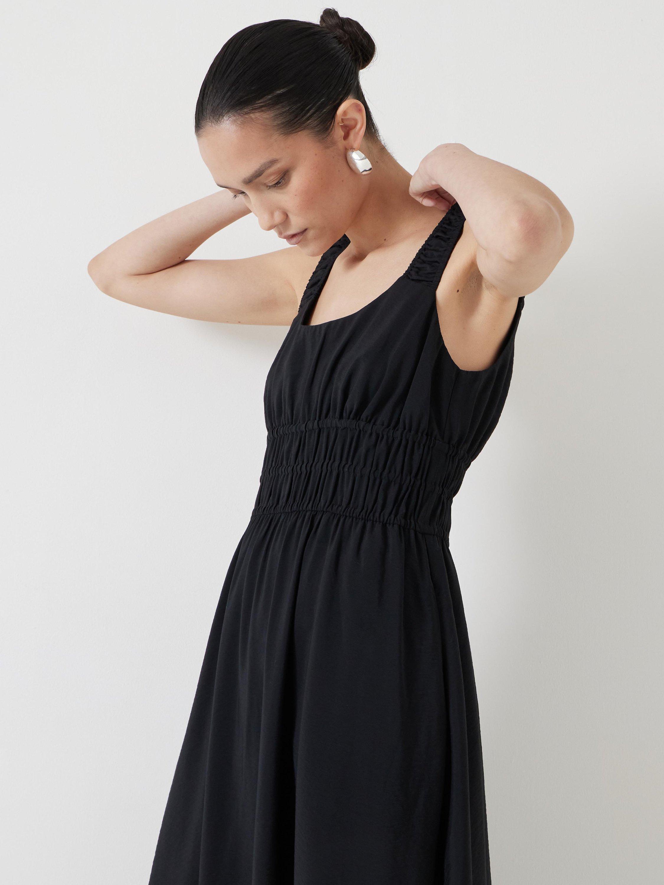 Product image 4 of 6, which shows HUSH Air Flow Midi Dress, Black, 10