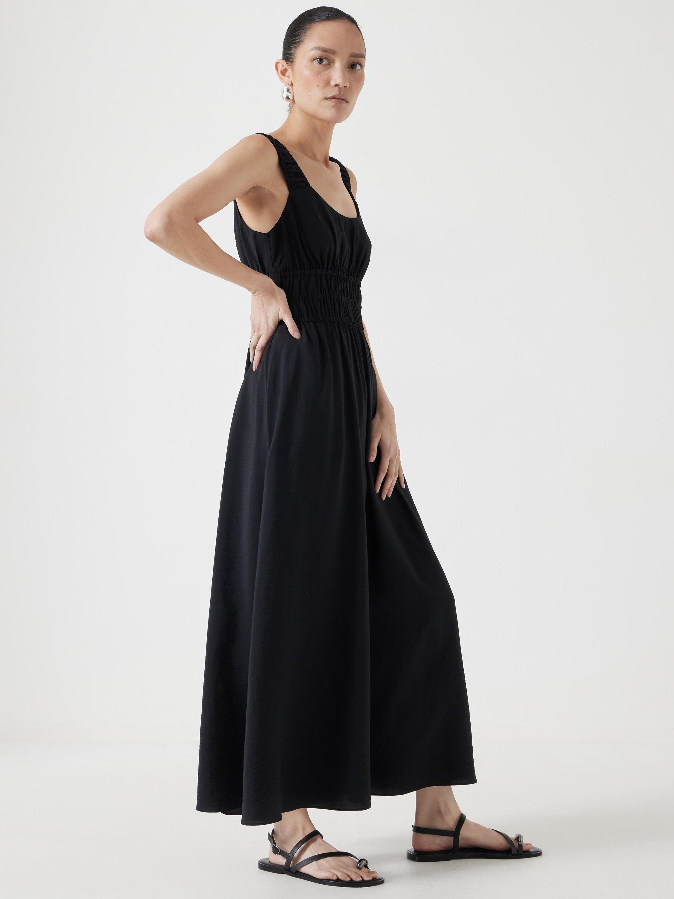 Product image 5 of 6, which shows HUSH Air Flow Midi Dress, Black, 10
