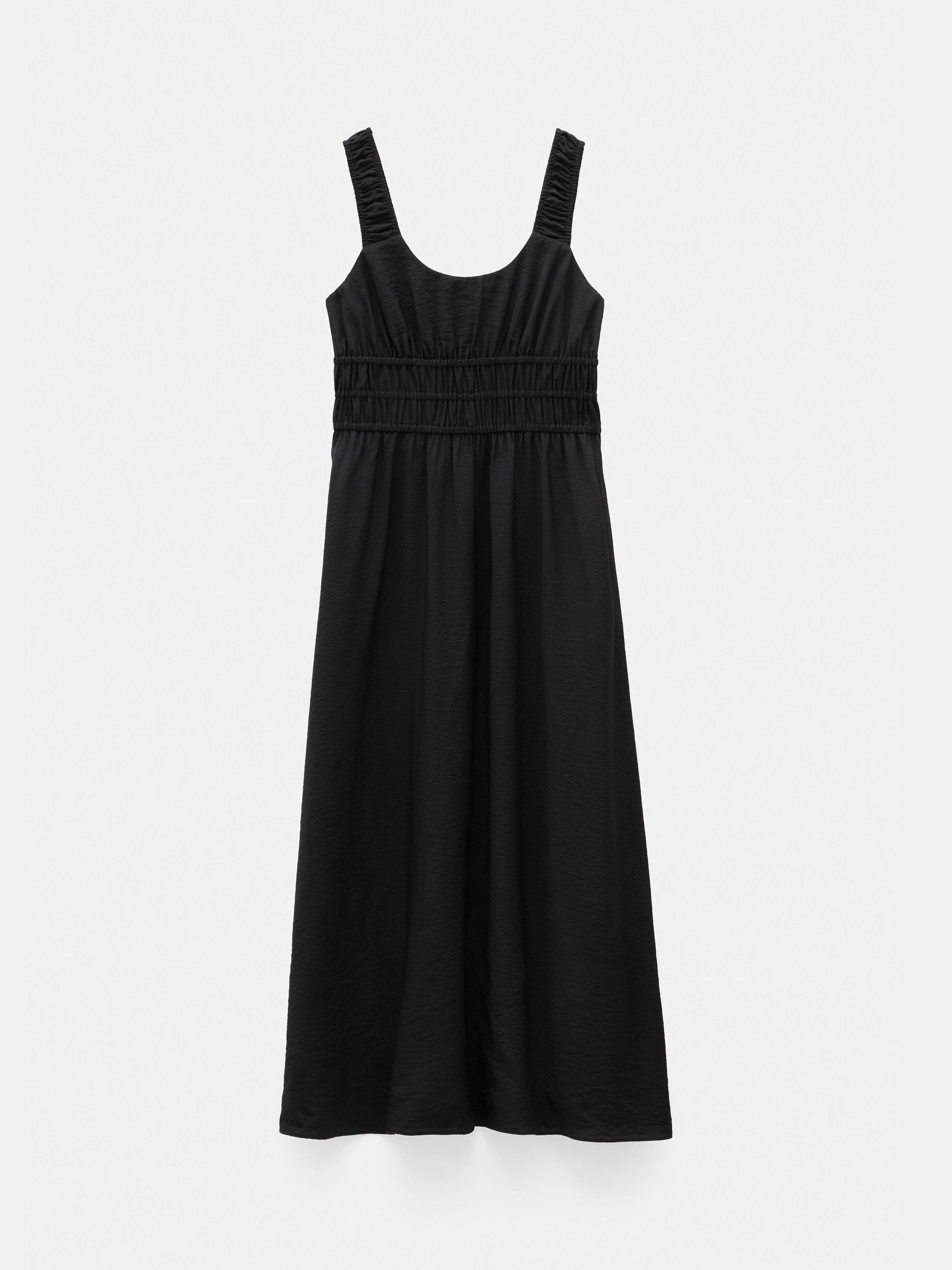 Product image 6 of 6, which shows HUSH Air Flow Midi Dress, Black, 10
