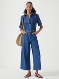 HUSH Evelyn Denim Jumpsuit, Mid Blue Authentic