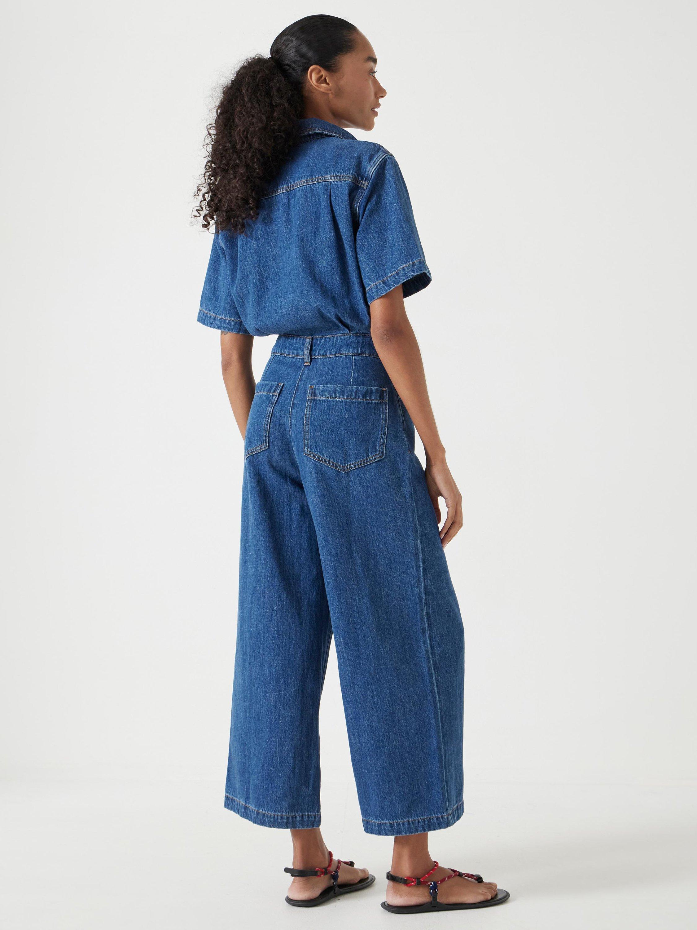 Product image 3 of 5, which shows HUSH Evelyn Denim Jumpsuit, Mid Blue Authentic, 10