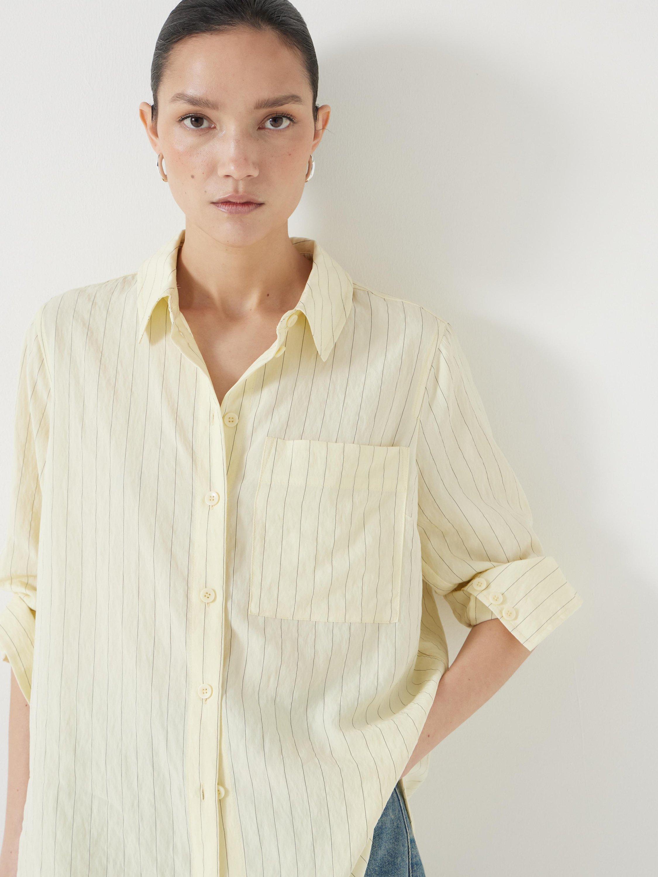Product image 4 of 5, which shows HUSH Air Flow Stripe Shirt, Yellow & Black, 10