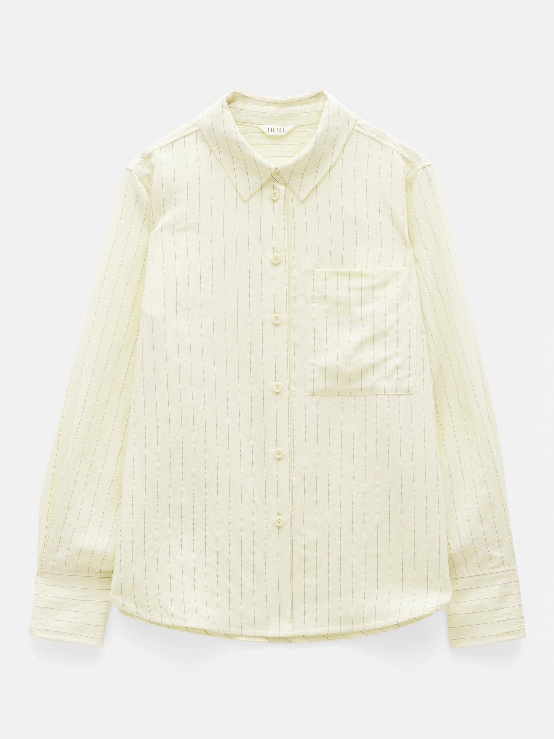 Product image 5 of 5, which shows HUSH Air Flow Stripe Shirt, Yellow & Black, 10