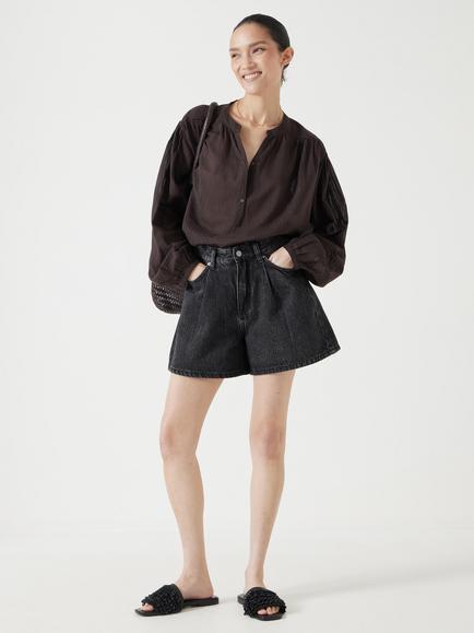 HUSH Larissa Denim Shorts, Washed Grey