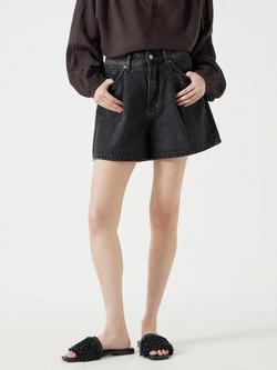 HUSH Larissa Denim Shorts, Washed Grey - view 2, Washed Grey