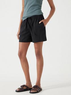 Hush Paloma Pull On Lyocell Jogger Shorts, Black