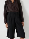 HUSH Lya Linen Blend Bermuda Shorts, Washed Black