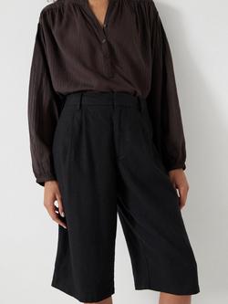 HUSH Lya Linen Blend Bermuda Shorts, Washed Black - view 2, Washed Black