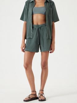 HUSH Towelling Shorts, Sage Green, Sage Green