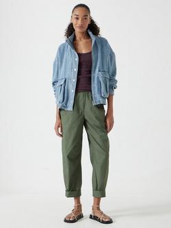 HUSH Jack Barrel Leg Trousers - view 2, Khaki