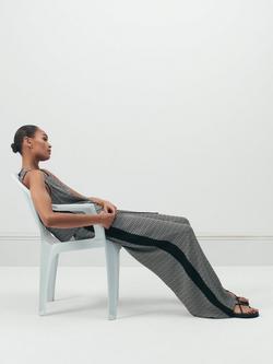 Hush Petunia Wide Leg Geometric Culottes, Black/White