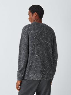 John Lewis Crew Neck Alpaca Blend Jumper, Charcoal - view 2, Charcoal