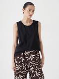 HUSH Carla Relaxed Tank Top, Black
