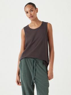 HUSH Carla Relaxed Tank Top, Chocolate Brown