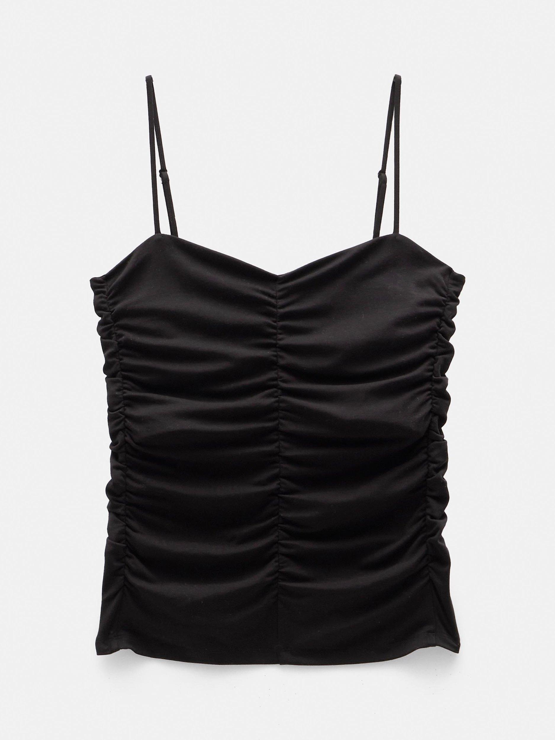 Product image 5 of 5, which shows HUSH Ruched Cami Top, Black, L