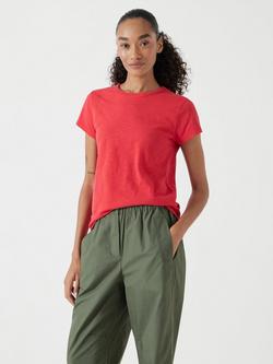 HUSH Slim Fit Crew Neck T-Shirt, Bright Red
