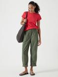 HUSH Slim Fit Crew Neck T-Shirt, Bright Red