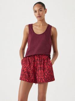 HUSH Organic Cotton Tank Top, Maroon Red