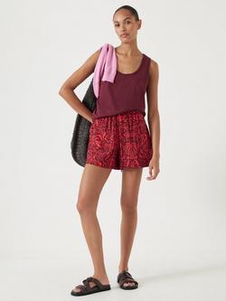 HUSH Organic Cotton Tank Top - view 2, Maroon Red