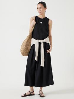 HUSH Linen Blend Vera Shell Top containing LENZING™ ECOVERO™ Viscose - view 2, Washed Black