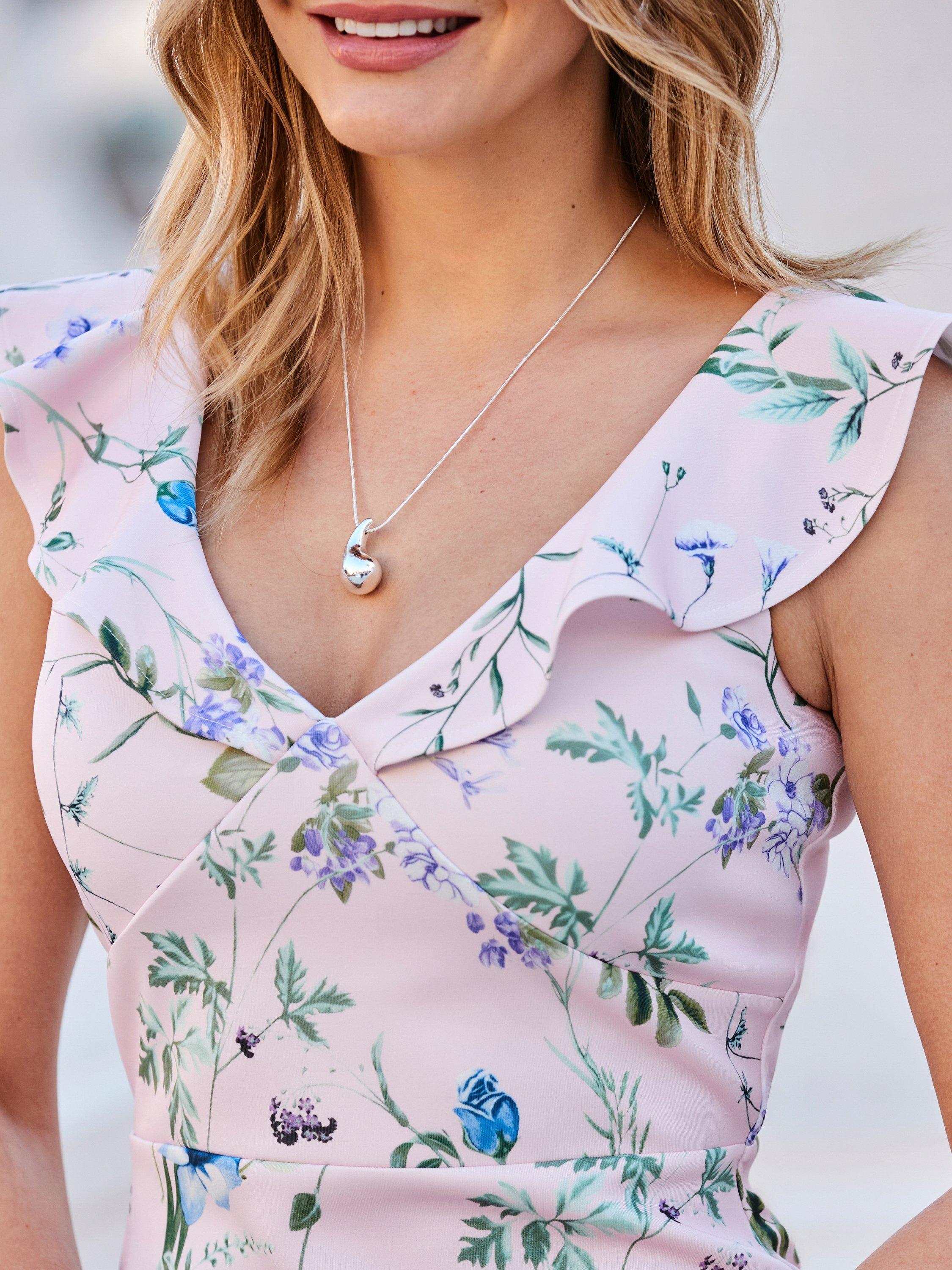 Product image 2 of 2, which shows Sosandar Teardrop Pendant Necklace, Silver