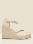 Sosandar Raffia Wedge Heeled Espadrilles, Natural