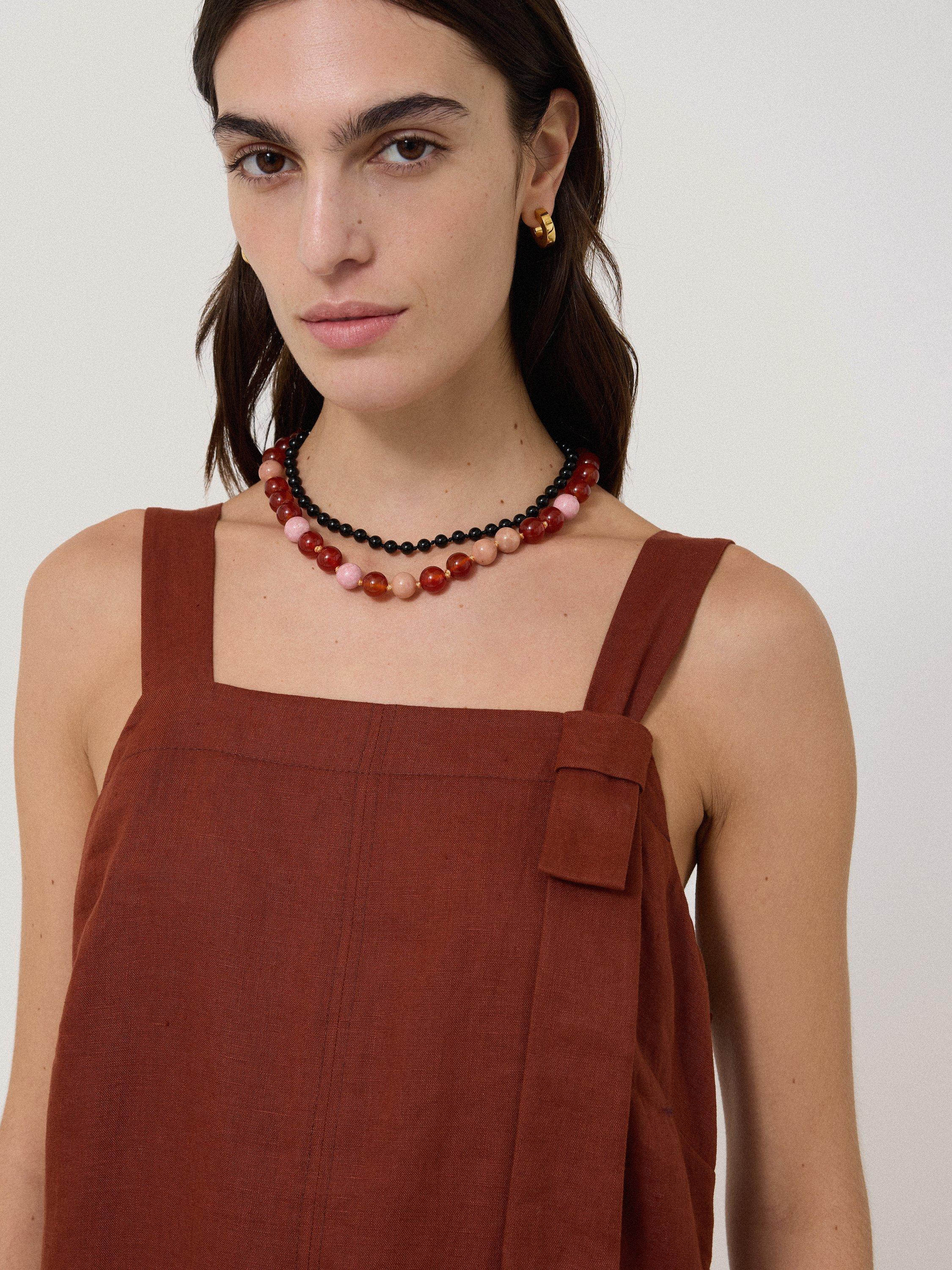 Jigsaw Mixed Bead Necklace, Multi