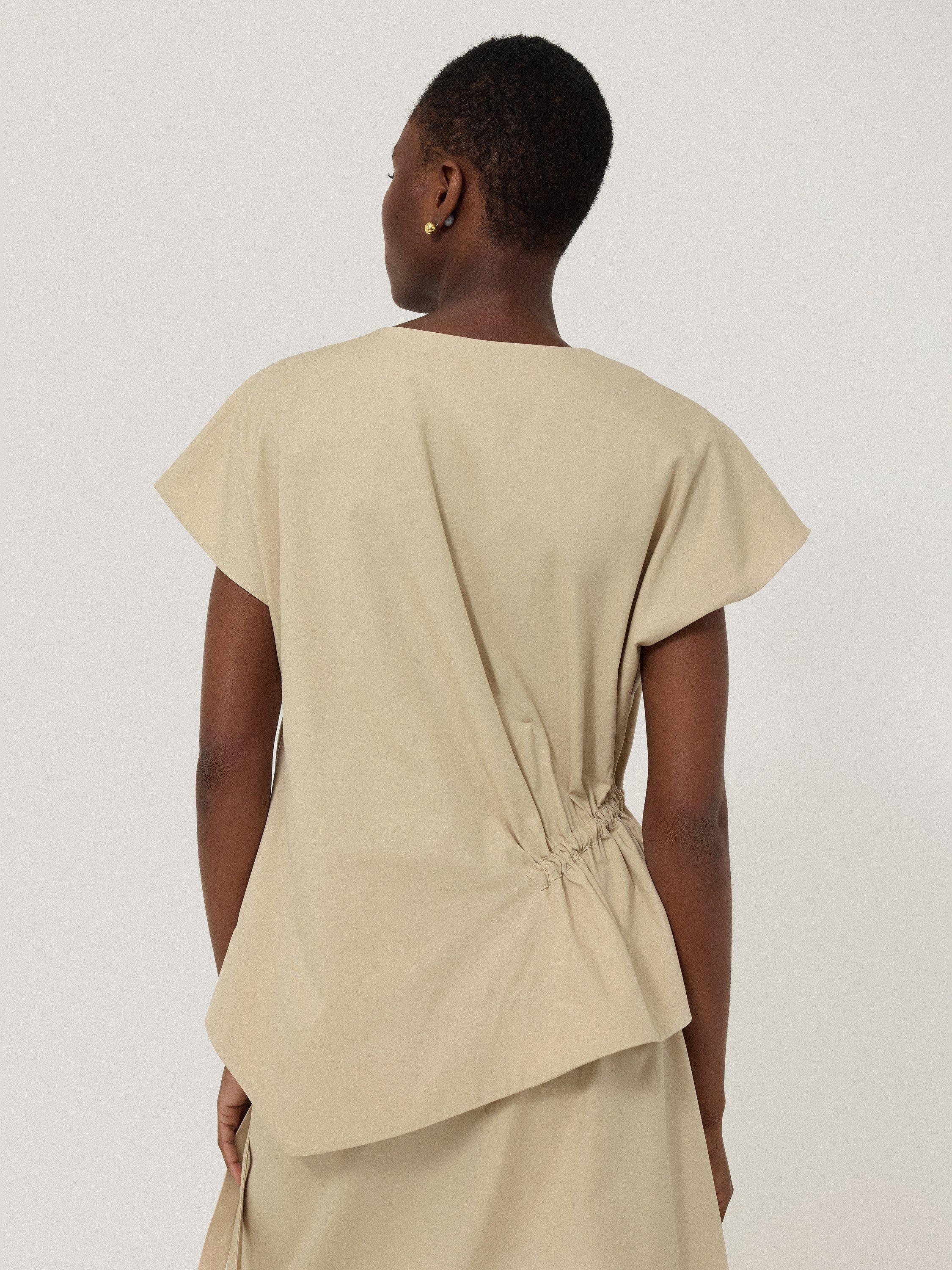Product image 2 of 6, which shows Jigsaw Cotton Blend Relaxed Tunic, Sand, 6