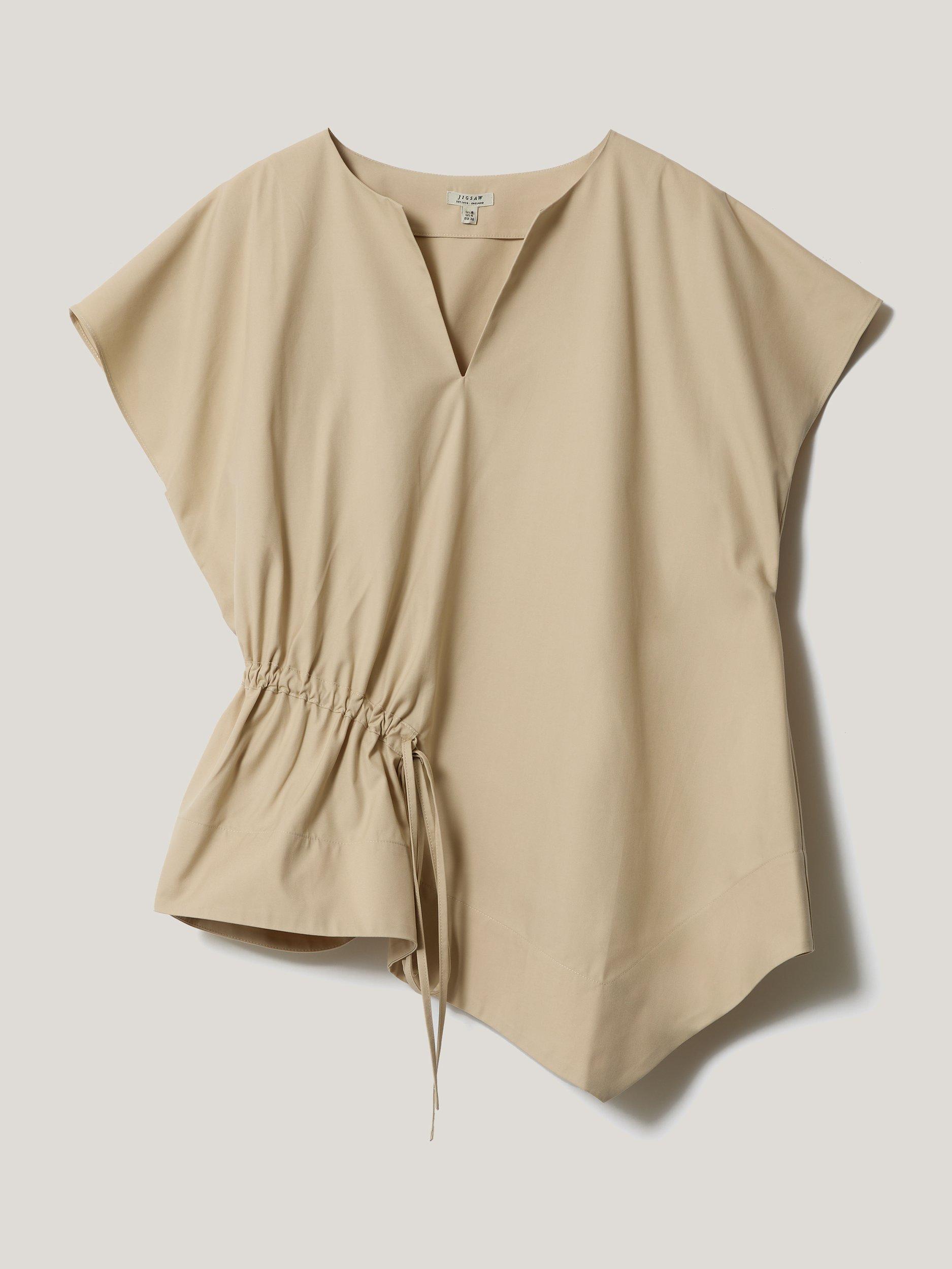Product image 5 of 6, which shows Jigsaw Cotton Blend Relaxed Tunic, Sand, 6