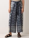 Jigsaw Shibori Print Wrap Overlay Trousers