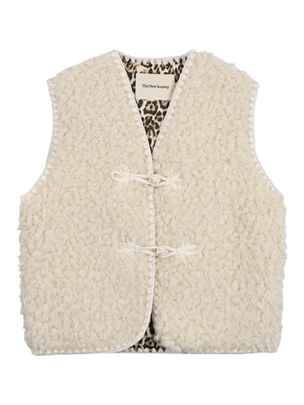 The New Society Kids' Ninette Waistcoat, Moonlight White, Neutrals