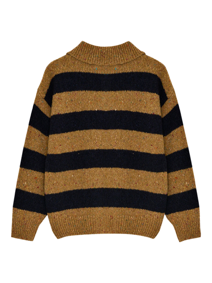 The New Society Kids' Jorge Wool Blend Knit Jumper, Eternal Ochre - view 2, Eternal Ochre