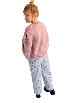 The New Society Kids' Maria Wool Blend Jumper, Faded Rose - view 2, Faded Rose