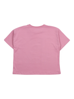 The New Society Kids' Cotton Logo T-Shirt, Dream Blush - view 2, Dream Blush
