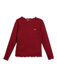 The New Society Kids' Cotton Long Sleeved T-Shirt, Plum Fantasy