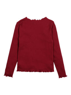 The New Society Kids' Cotton Long Sleeved T-Shirt, Plum Fantasy - view 2, Plum Fantasy