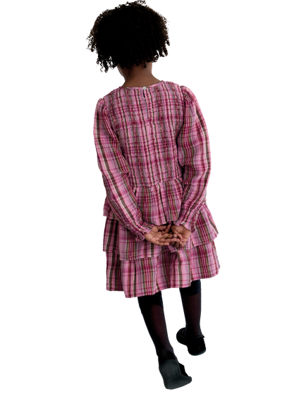The New Society Kids' Adriana Dress, Dream Lush Check - view 2, Dream Lush Check