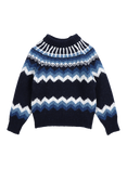 The New Society Kids' Wool Blend Lucas Jumper, Infinite Navy