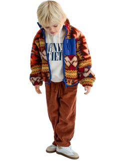The New Society Kids' Nicol Corduroy Drawstring Trousers, Astral Earth, Astral Earth