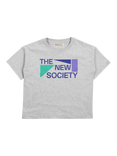 The New Society Kids' Cesar T-Shirt, Stellar Grey Melange