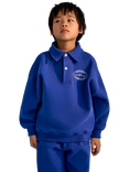The New Society Kids' Nico Cotton Polo Sweatshirt, Astral Blue
