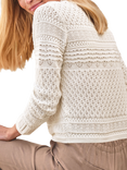 Pure Collection Cotton Lace Cardigan, Cream
