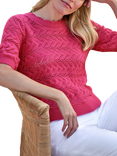 Pure Collection Cotton Crochet Trim Top