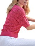 Pure Collection Cotton Crochet Trim Top