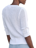 Pure Collection Button Neck Mesh Cotton Top