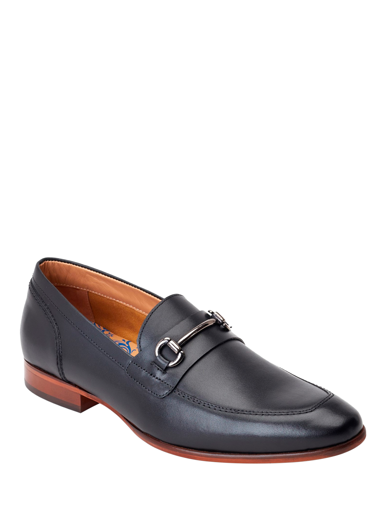Product image 2 of 5, which shows Base London Russo Leather Horsebit Loafers, Black, 7
