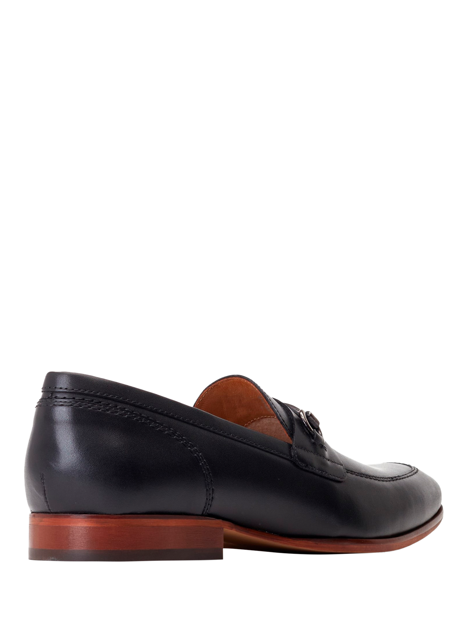 Product image 3 of 5, which shows Base London Russo Leather Horsebit Loafers, Black, 7