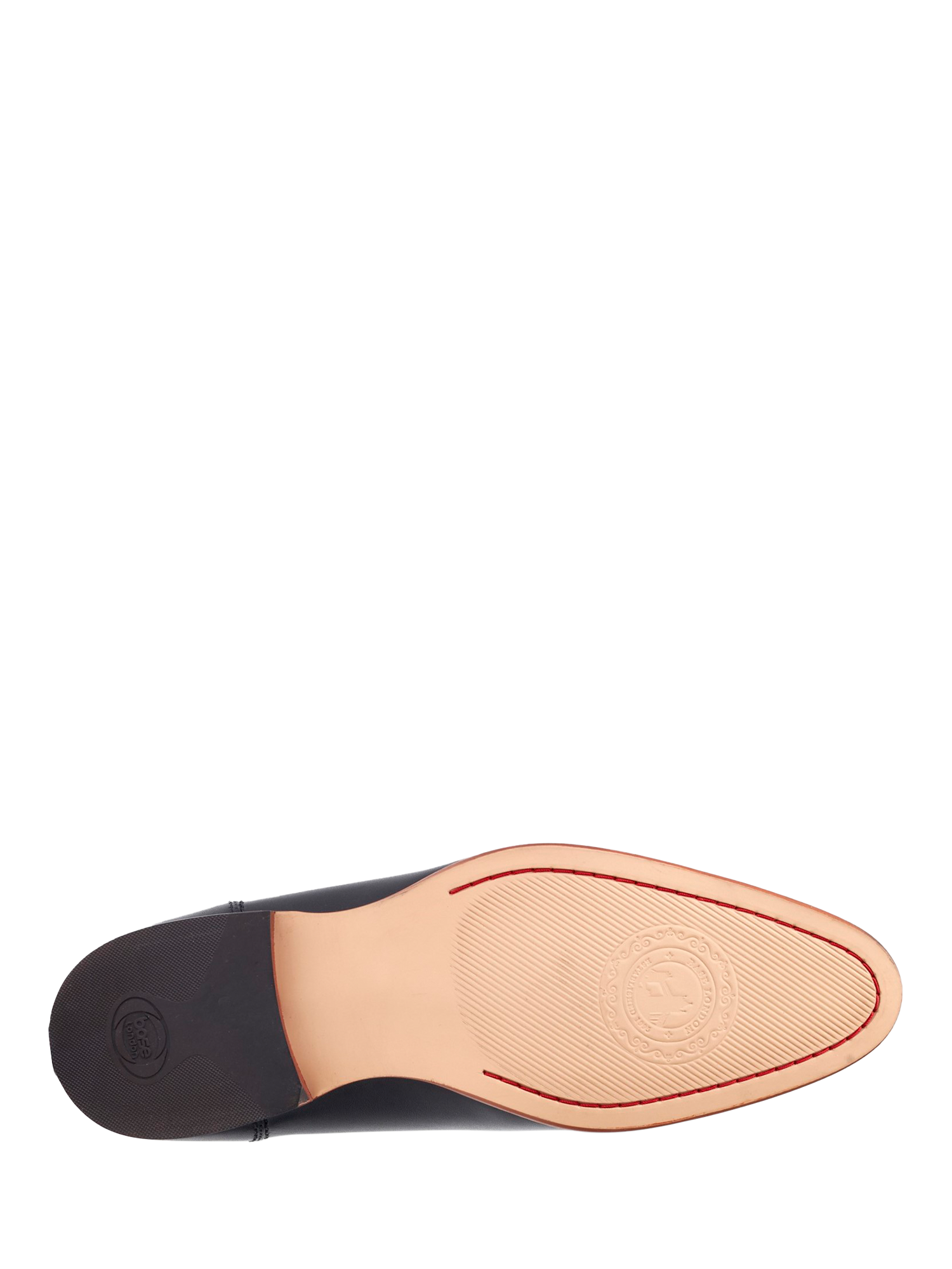 Product image 4 of 5, which shows Base London Russo Leather Horsebit Loafers, Black, 7